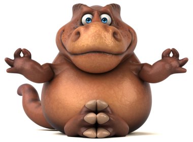  Yoga yaparken çizgi film karakteri 