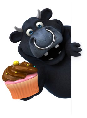 cupcake tutarak çizgi film karakteri