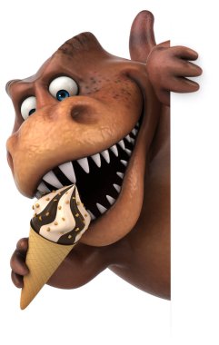 çizgi film karakteri holding dondurma