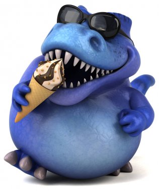 çizgi film karakteri holding dondurma