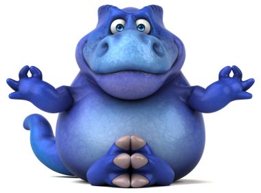  Yoga yaparken çizgi film karakteri 