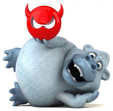 virüs işareti tutarak çizgi film karakteri 