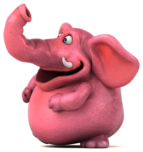 Elefante rosa - Ilustración — Foto de Stock