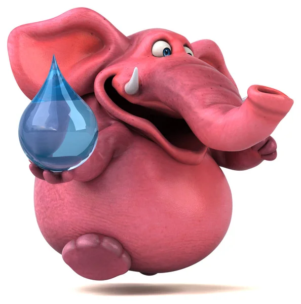 Cartoon character holding drop — Stock Photo, Image