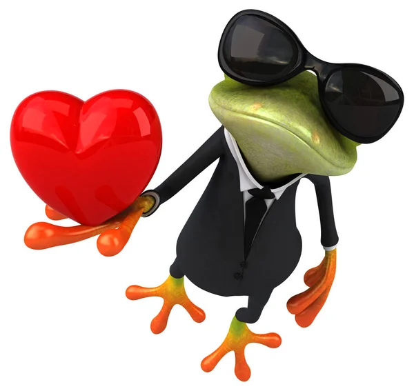 Cartoon character with heart Royalty Free Stock Photos