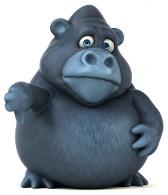 Eğlenceli goril - illüstrasyon