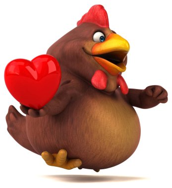  çizgi film karakteri ile kalp 