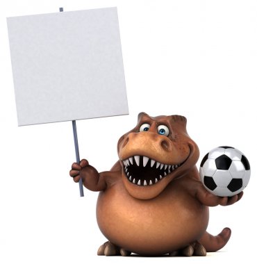 çizgi film karakteri holding topu 