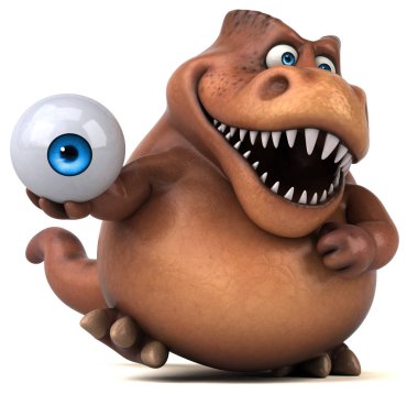 çizgi film karakteri holding göz 