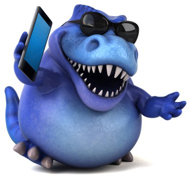 çizgi film karakteri Smartphone holding