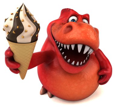 çizgi film karakteri holding dondurma