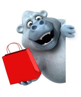 çizgi film karakteri ile çanta 