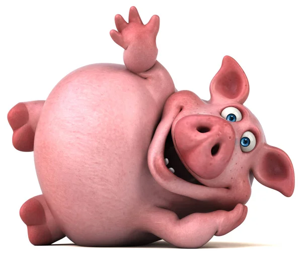 Весела свиня - Ілюстрація — стокове фото