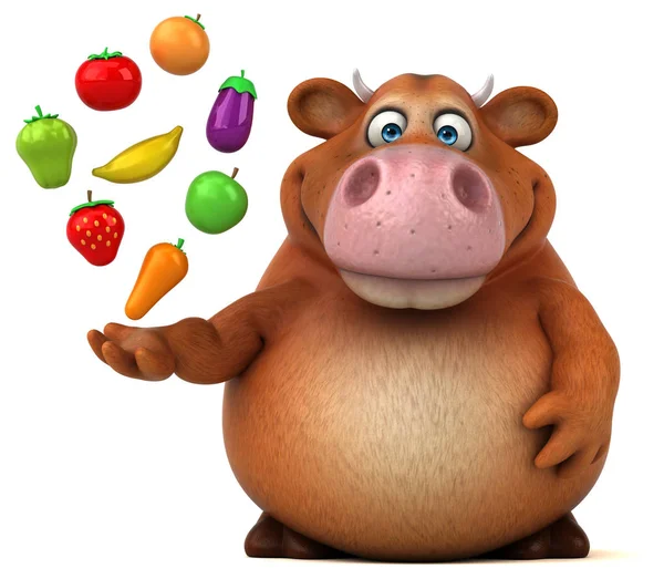 Charakter mit Obst und Gemüse — Stockfoto