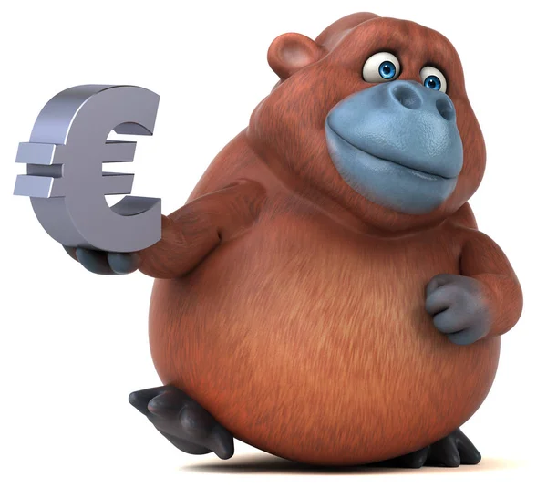 Lustige Cartoon-Figur mit Euro — Stockfoto