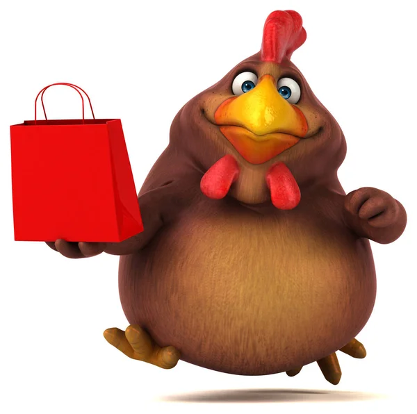 Cartoon character with bag — Stock Photo, Image