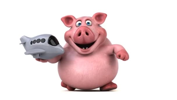 Schweinehalteflugzeug — Stockvideo