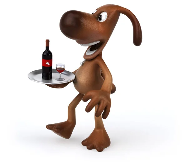 Seriefiguren med vin — Stockfoto