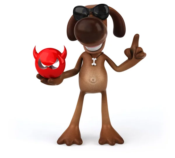 Cartoon character with virus sign — Stock Photo, Image