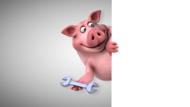 Llave de sujeción de cerdo — Vídeos de Stock