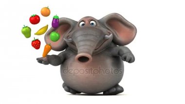 komik fil holding sebze