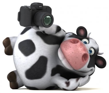 çizgi film karakteri holding kamera 