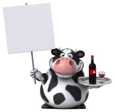 çizgi film karakteri ile şarap 