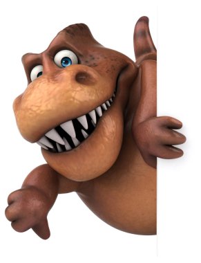 çizgi film karakteri holding kartı 