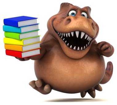 kitap tutan çizgi film karakteri 