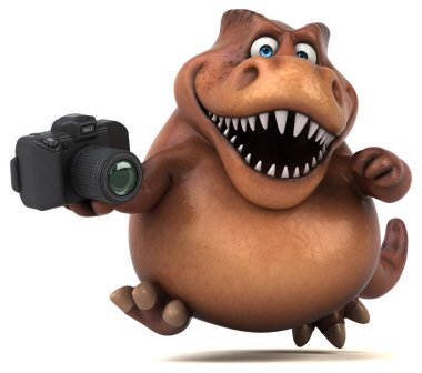 çizgi film karakteri holding kamera 