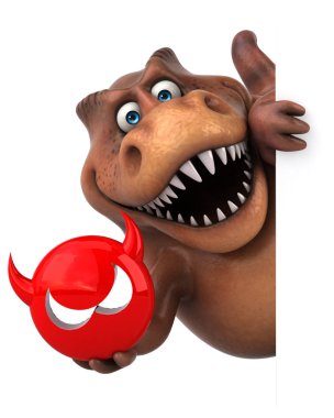 çizgi film karakteri virüs işareti ile