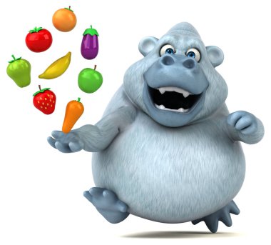  karakter holding meyve ve sebze 