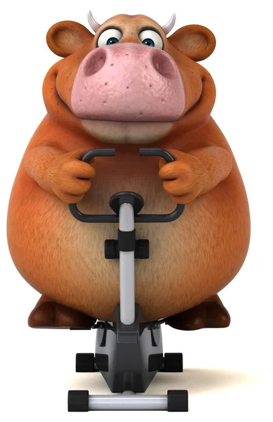 Personaggio dei cartoni animati ciclismo — Foto Stock
