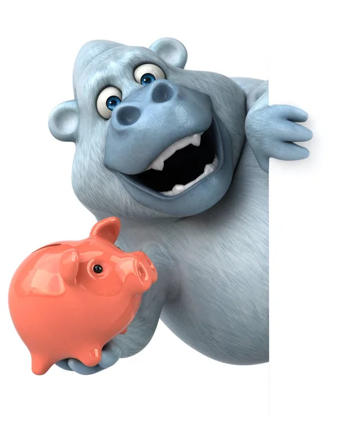 Yeti bedrijf piggy bank — Stockfoto