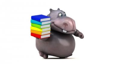 komik karikatür hipopotam