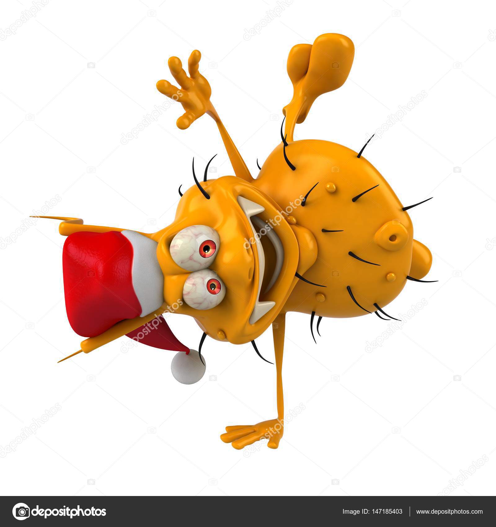 Germ in santa hat — Stock Photo © julos 147185403