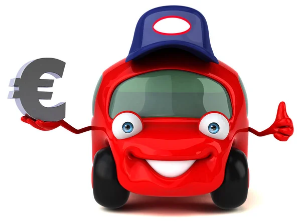 Voiture amusante avec euro — Photo