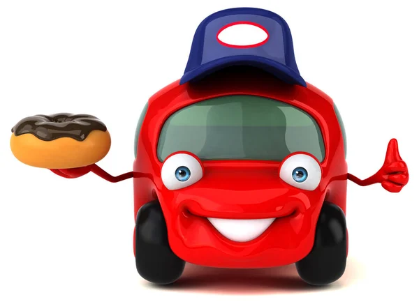 Kul bil med donut — Stockfoto