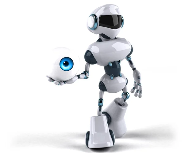 Robot holding eye — Stock Photo, Image