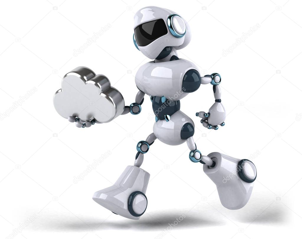 Robot holding cloud