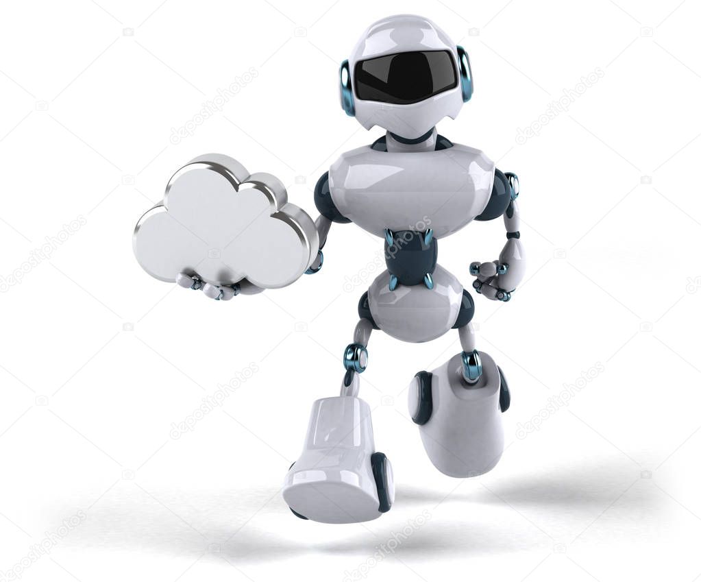 Robot holding cloud