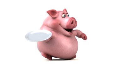 domuz holding boş levha