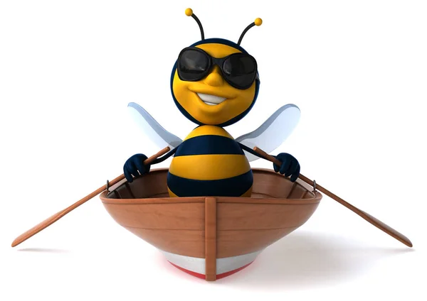 Весела бджола в човні — стокове фото