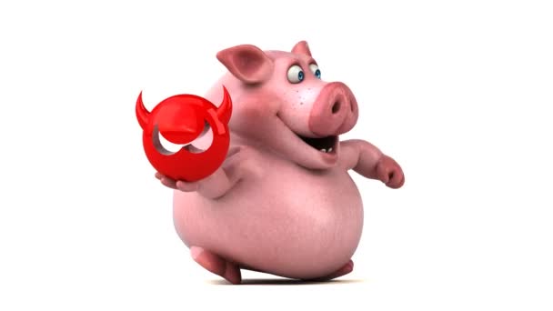 Porc holding antivirus signe — Video