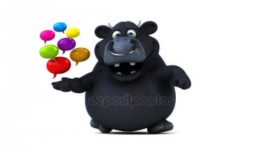 çizgi film karakteri kabarcıklar holding