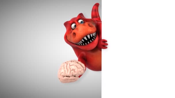 Dinosaur bedrijf hersenen — Stockvideo