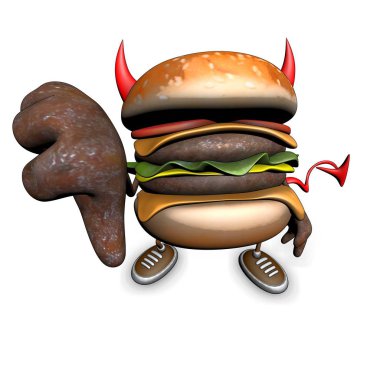 Hamburger ile başparmak 