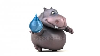 komik karikatür hipopotam