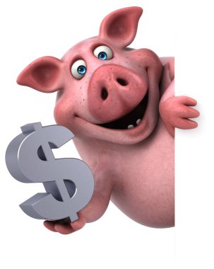  çizgi film karakteri holding Doları 