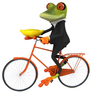 çizgi film karakteri holding muz